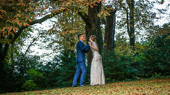 Playing in the Autumn leaves