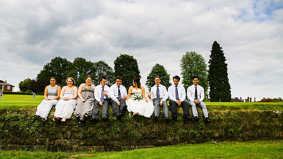 Photograph of a Bridal Party at Worth School, Sussex