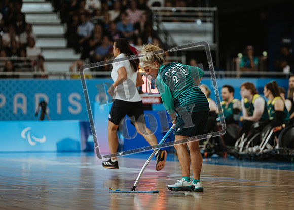 Wheelchair rugby at the Champs de Mar Stadium at the Paris Paralympics 2024 between Paralympics Gb and Paralympics Australia and Paralympics USA and Paralympics Canada