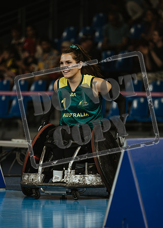 Wheelchair rugby at the Champs de Mar Stadium at the Paris Paralympics 2024 between Paralympics Gb and Paralympics Australia and Paralympics USA and Paralympics Canada