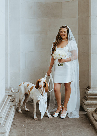 An intimate London city wedding at Marylebone Town Hall with a relaxed Italian luxe style outside reception in Bredgar, Kent