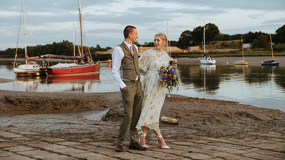 A wedding reception at Wyvenhoe ailing Club near Colchester in Essex
