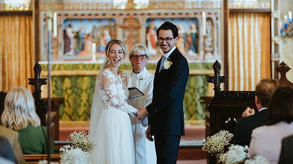 Church wedding in Burwash East Sussex