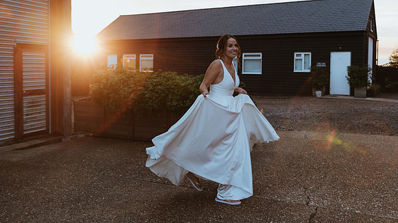 Ella and Jimmy’s relaxed, autumn  wedding at The Barns at Lodge farm, in Epping Green, Essex