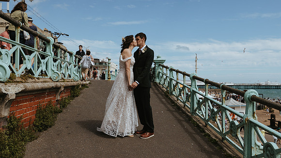 A fun and stylish wedding at Brighton Town Hall and Fabrica