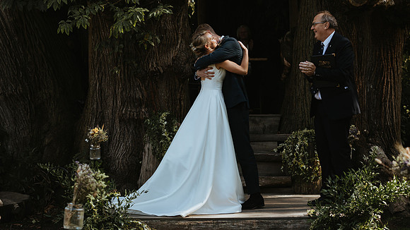 A relaxed autumnal woodland wedding at Kingdom, near Penhurst in Kent