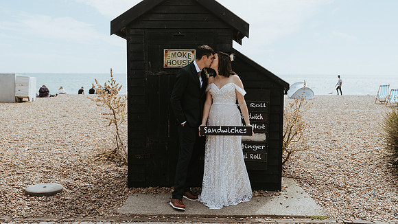 A fun and stylish wedding at Brighton Town Hall and Fabrica