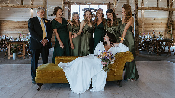 A beautiful festival style wedding at The Cherry Barn near Rye in East Sussex