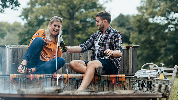 A pre wedding photoshoot at The Drey's  Woodland Wedding Venue