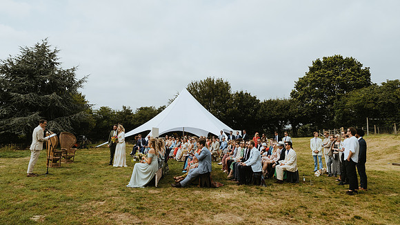 Boho festival style wedding near Ashford in Kent