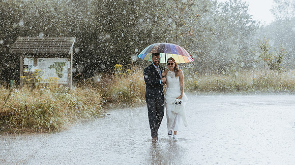 A Rainy wedding day near Maidstone in Kent