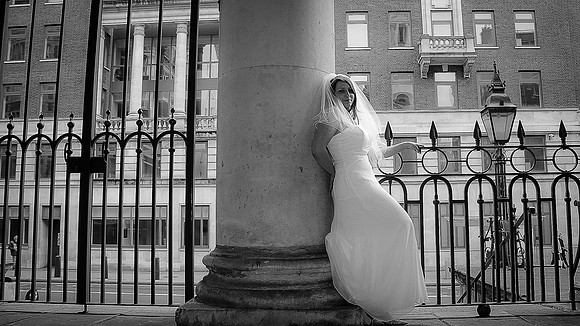 Bridal portrait at a  London Church