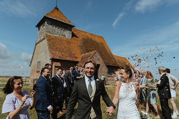 Emma and Joe's Wedding at St Thomas a Beckett Church, Brookland on the Romney Marsh