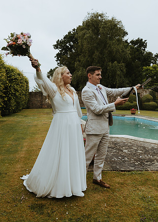 An intimate relaxed wedding at Southover Grange in Lewes followed by a disco themed reception at the Hairy Dog Brewery near Haywards Heath