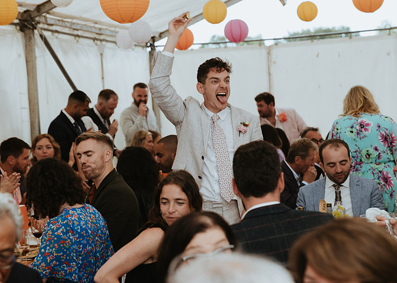An intimate relaxed wedding at Southover Grange in Lewes followed by a disco themed reception at the Hairy Dog Brewery near Haywards Heath