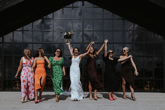 A stunning boho luxe summer wedding at Botley HIll Barn near Warlingham in Surrey