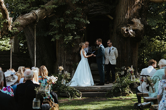 A relaxed autumnal woodland wedding at Kingdom, near Penhurst in Kent