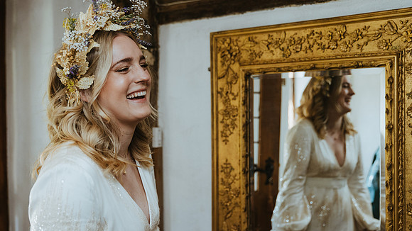 Imogen and Jamie’s wedding celebration in Egerton, Kent