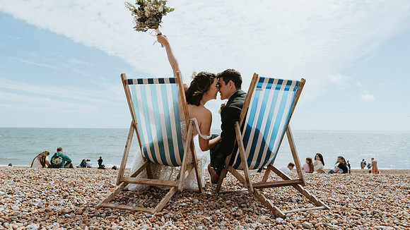 A fun and stylish wedding at Brighton Town Hall and Fabrica