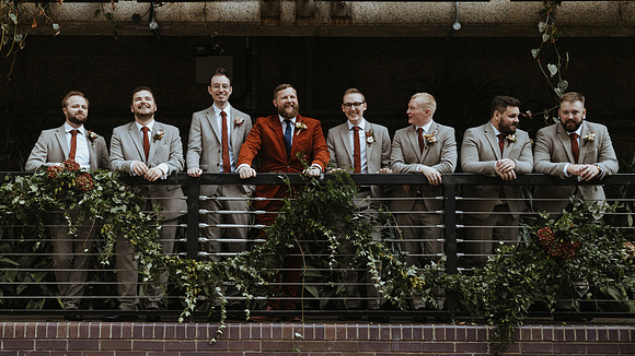 Wedding at the Barbican conservatory, London