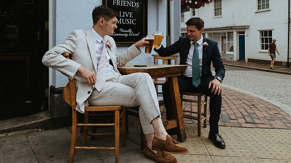 An intimate relaxed wedding at Southover Grange in Lewes followed by a disco themed reception at the Hairy Dog Brewery near Haywards Heath