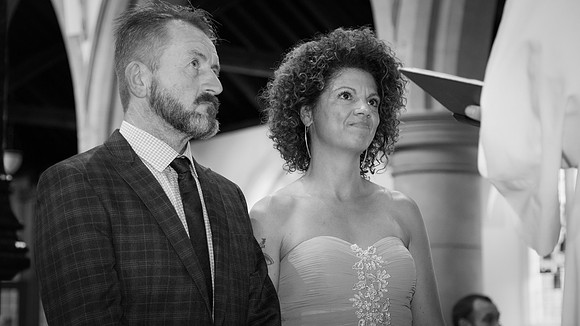 Dawn and John's vow wedding vows being renewed