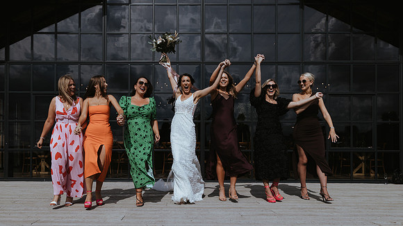 A stunning boho luxe summer wedding at Botley HIll Barn near Warlingham in Surrey