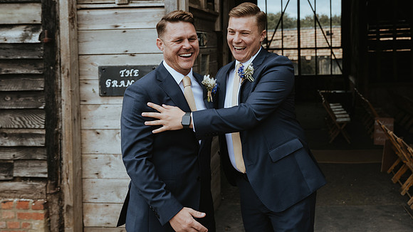 A relaxed, music themed wedding with a boho vibe at the stunnning Lodge Farm Barns, near Epping Green in Essex