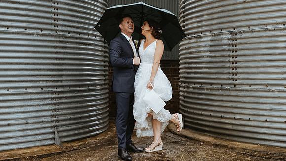 A relaxed, music themed wedding with a boho vibe at the stunnning Lodge Farm Barns, near Epping Green in Essex
