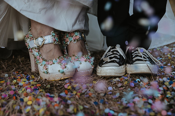 jess and Natty’s rock and roll wedding at Our Lady Undercroft Chapel Canterbury Cathedral and The NIght Yard, Barham