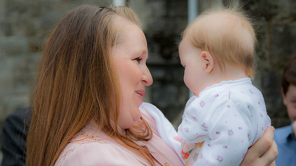 Portrait of a mum and her baby daughter