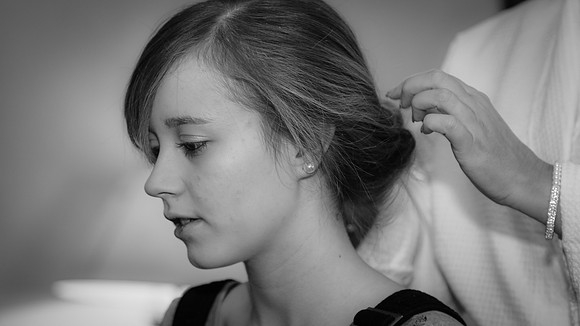 Hair styling for a wedding at Brands Hatch Pace