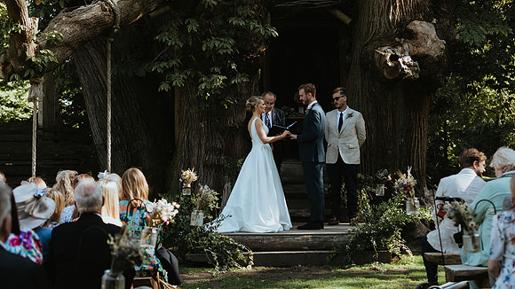 A relaxed autumnal woodland wedding at Kingdom, near Penhurst in Kent