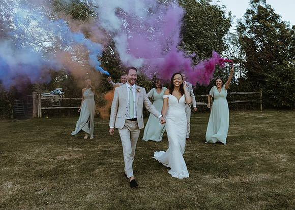 A relaxed summer wedding at Chilley Barn near Hailsham in West Sussex