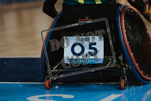 Wheelchair rugby at the Champs de Mar Stadium at the Paris Paralympics 2024 between Paralympics Gb and Paralympics Australia and Paralympics USA and Paralympics Canada