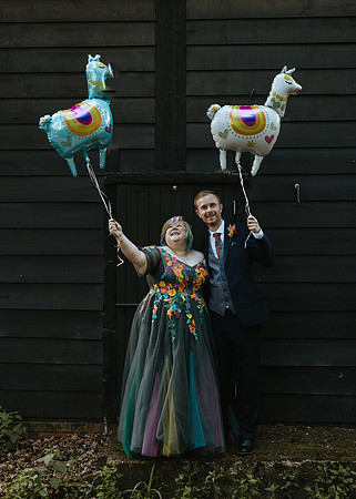 A colourful and relaxed Alpaca themed wedding   at the Plough in Liegh near Tonbridge, Kent
