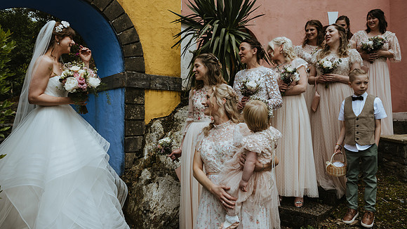 A stunning summer wedding at Portmeirion village in Gwynedd, North Wales