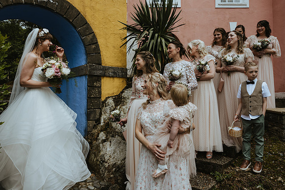A stunning summer wedding at Portmeirion village in Gwynedd, North Wales