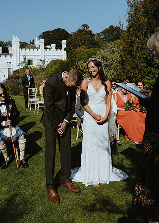 A relaxed wedding Autumn wedding at the Milne Town Estate near Ramsey on the Isle of Man