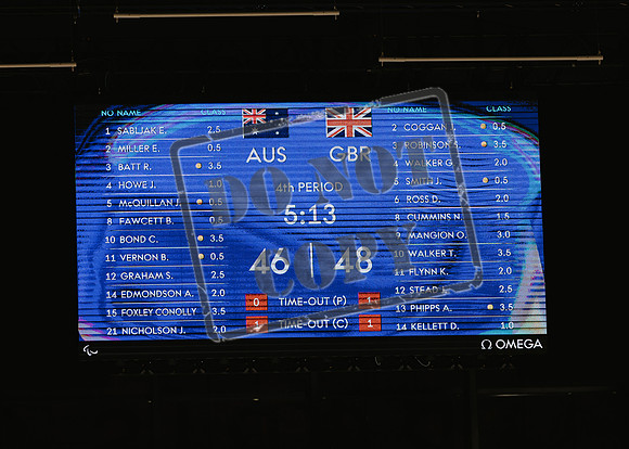 Wheelchair rugby at the Champs de Mar Stadium at the Paris Paralympics 2024 between Paralympics Gb and Paralympics Australia and Paralympics USA and Paralympics Canada