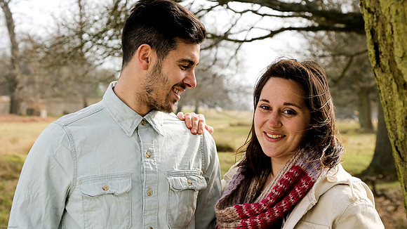 A portrait of a brother and sister at Knowle Park in Kent