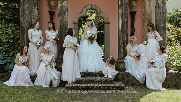 A stunning summer wedding at Portmeirion village in Gwynedd, North Wales