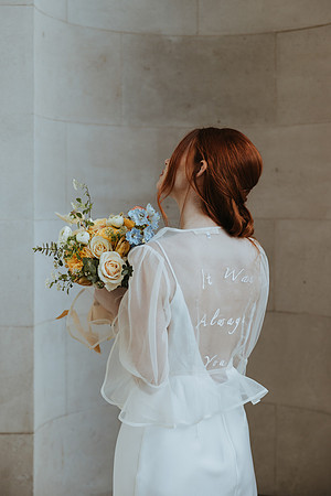 A contemporary styled bridal shoot in London