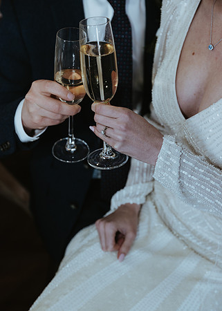 Cheers. Weddings at Chiddingstone Castle in Kent
