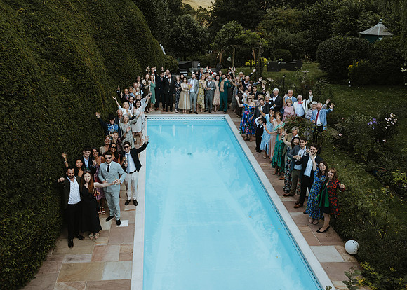 Fun wedding celebration at a family home near Sevenoaks, Kent